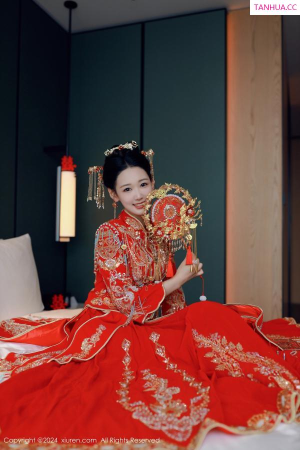 唐安琪  [XiuRen]高清写真图 2024.08.05 No.8972 唐安琪 性感新娘装第9张图片